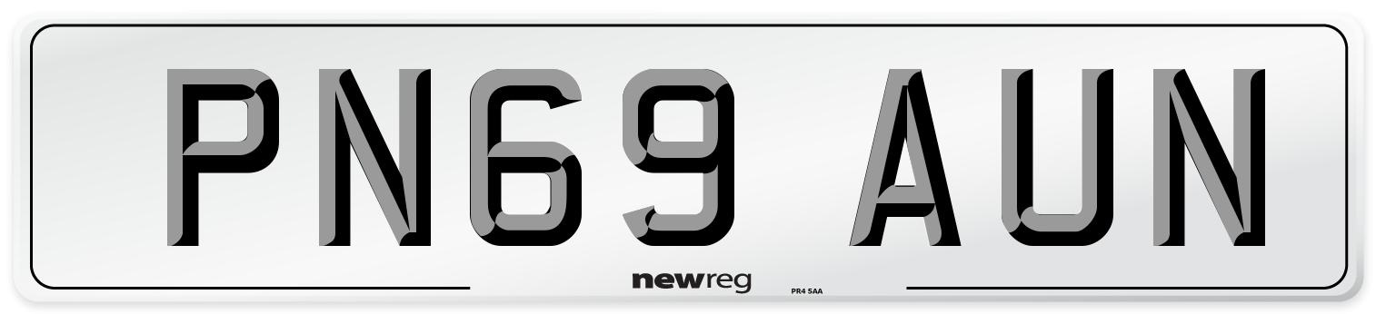 PN69 AUN Number Plate from New Reg